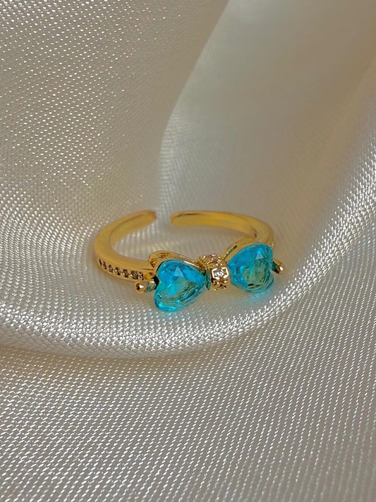 Aurora Blue Bow Ring