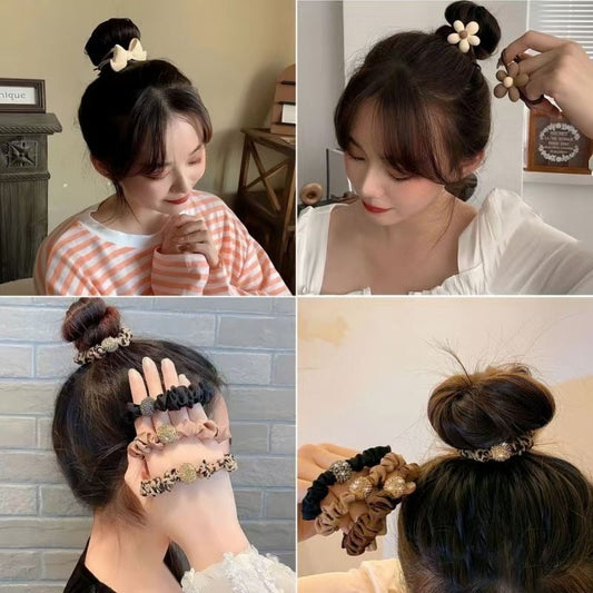 Pack Of 7 Cute Brown Hairties