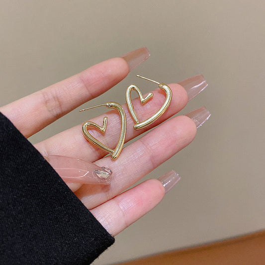 Gold Intentions Heart Earrings