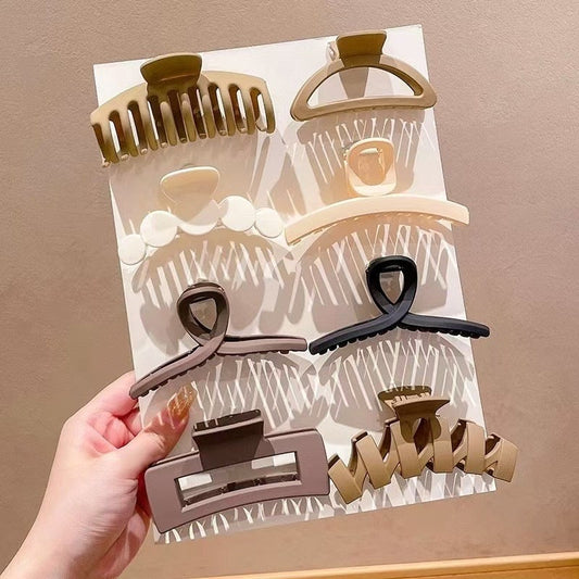 Cappuccino Girly Claw Clips Combo